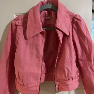 Kate Spade Pink Denim Crop Jacket